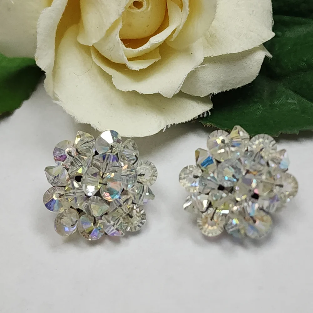 Elegant Crystal Cluster Earrings